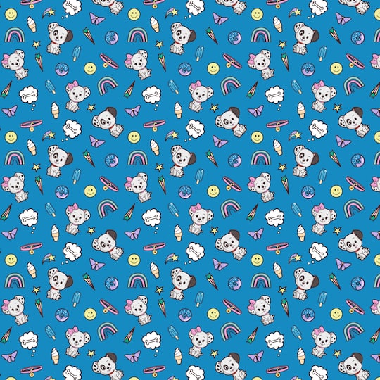 Disney® Dalmatian on Blue Cotton Fabric